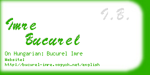 imre bucurel business card